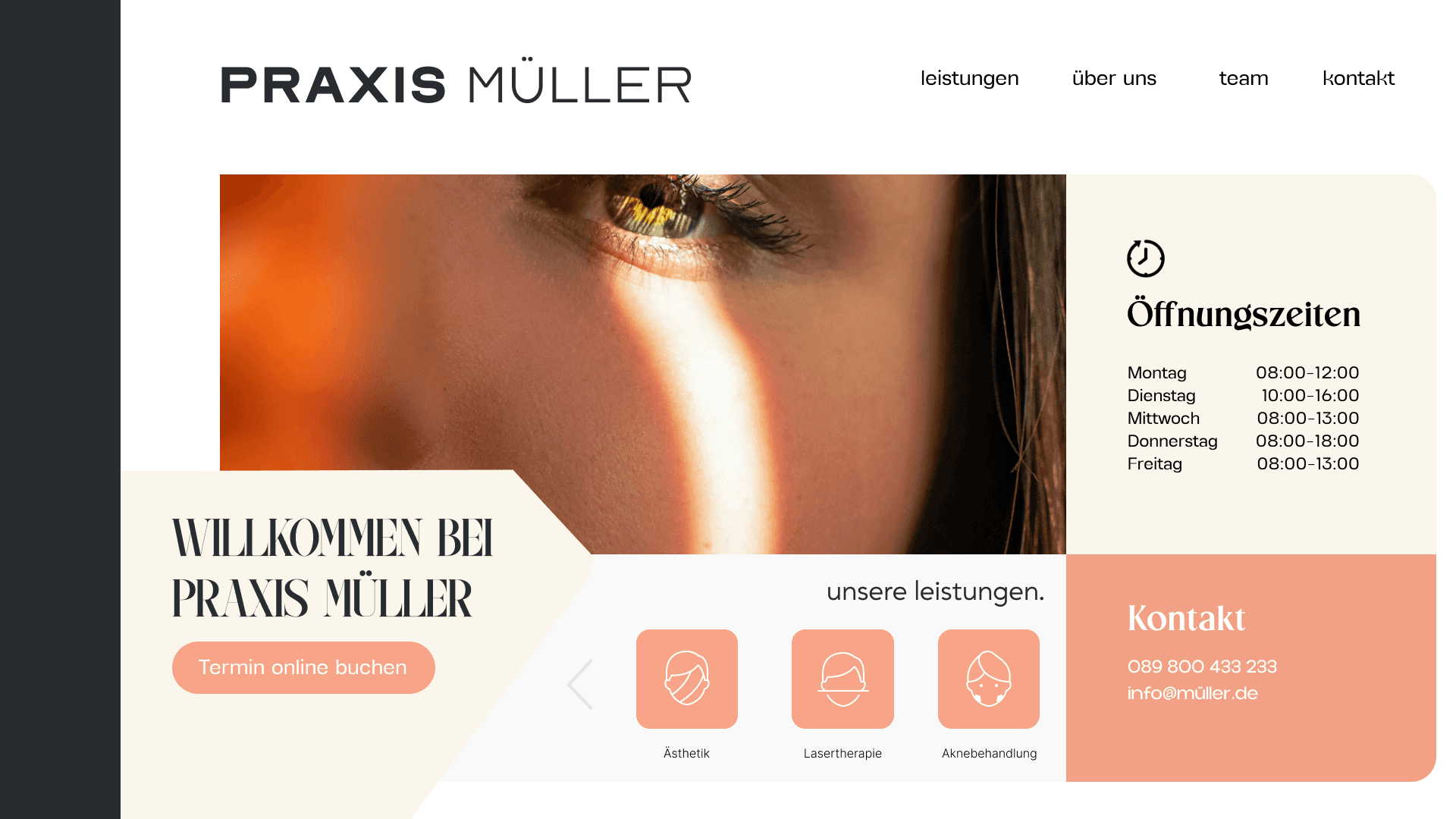 Webseite nach dem Redesign